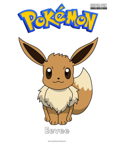 Pokãmon eevee coloring page