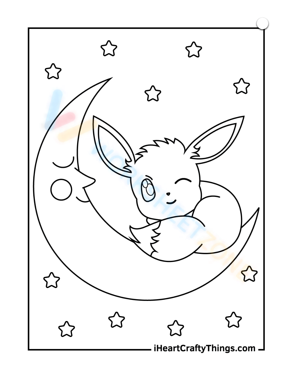 Free collection of eevee coloring pages for kids