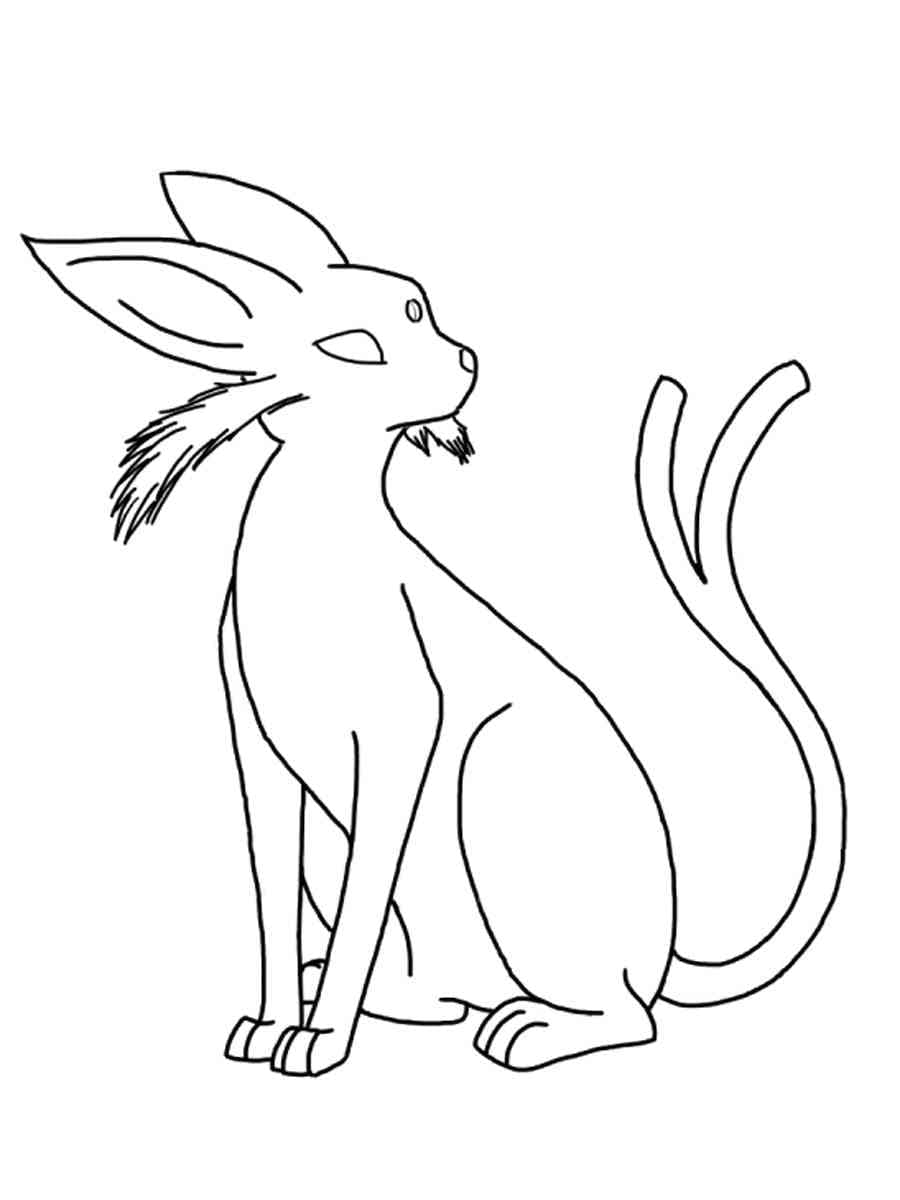 Pokemon espeon image coloring page