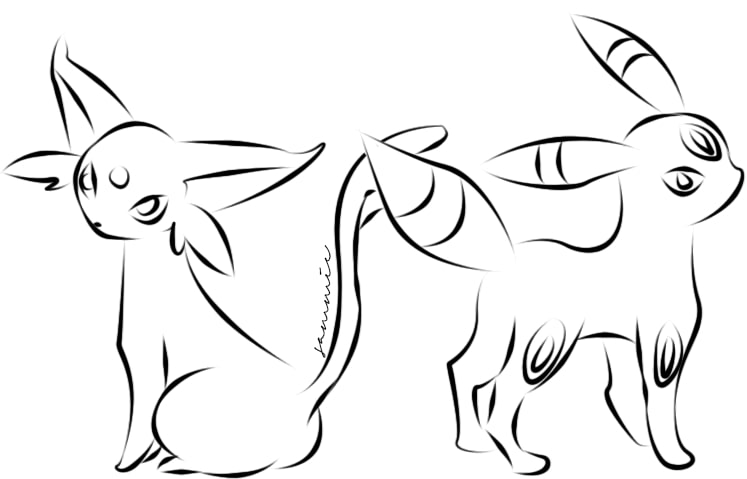Pokemon espeon coloring page