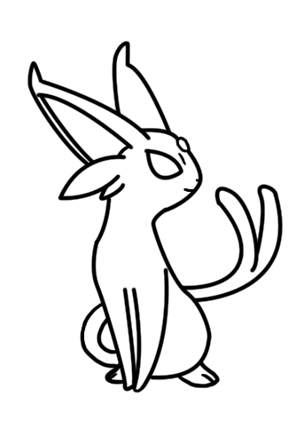 Espeon coloring page by bellatrixie