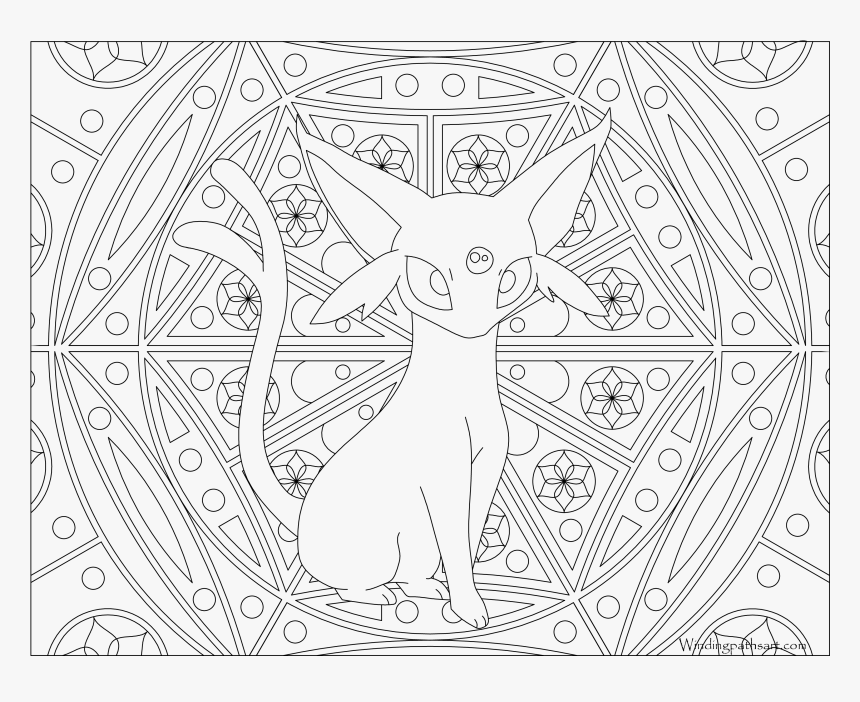 Espeon pokemon coloring page