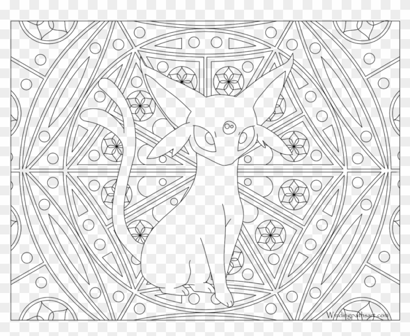 Espeon pokemon coloring page