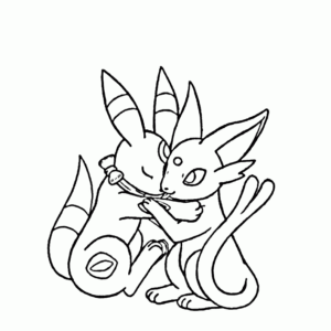Umbreon coloring pages printable for free download