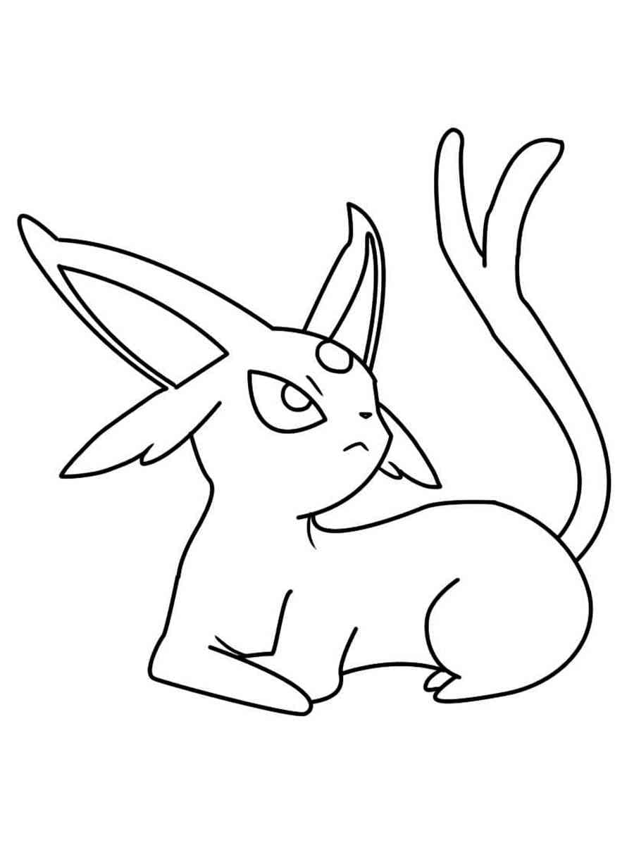 Espeon pokemon image coloring page