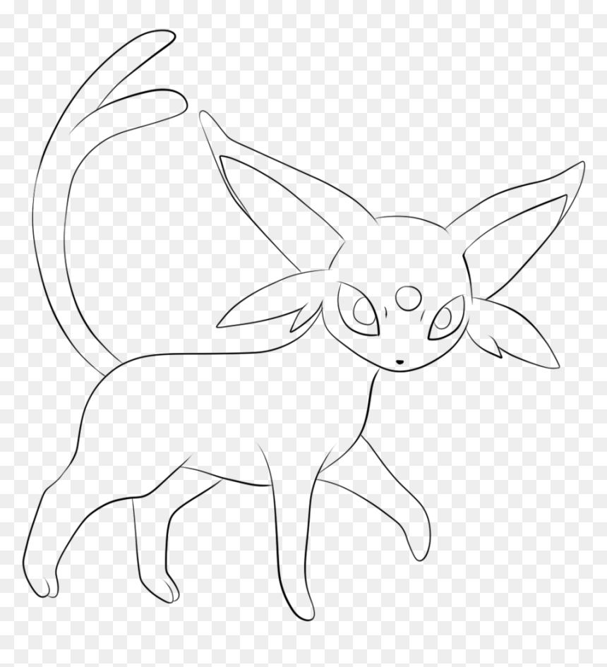 Pokemon coloring pages eevee evolutions espeon hd png download