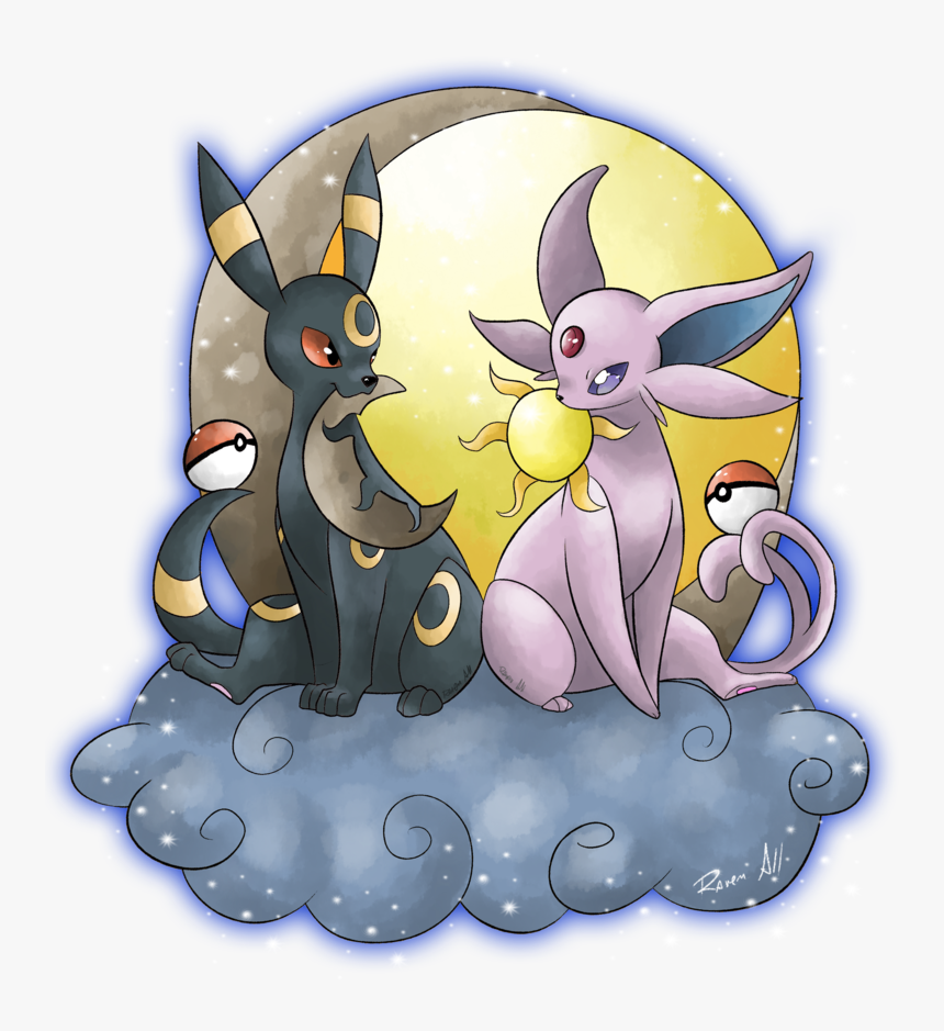 Umbreon and espeon coloring hd png download transparent png image