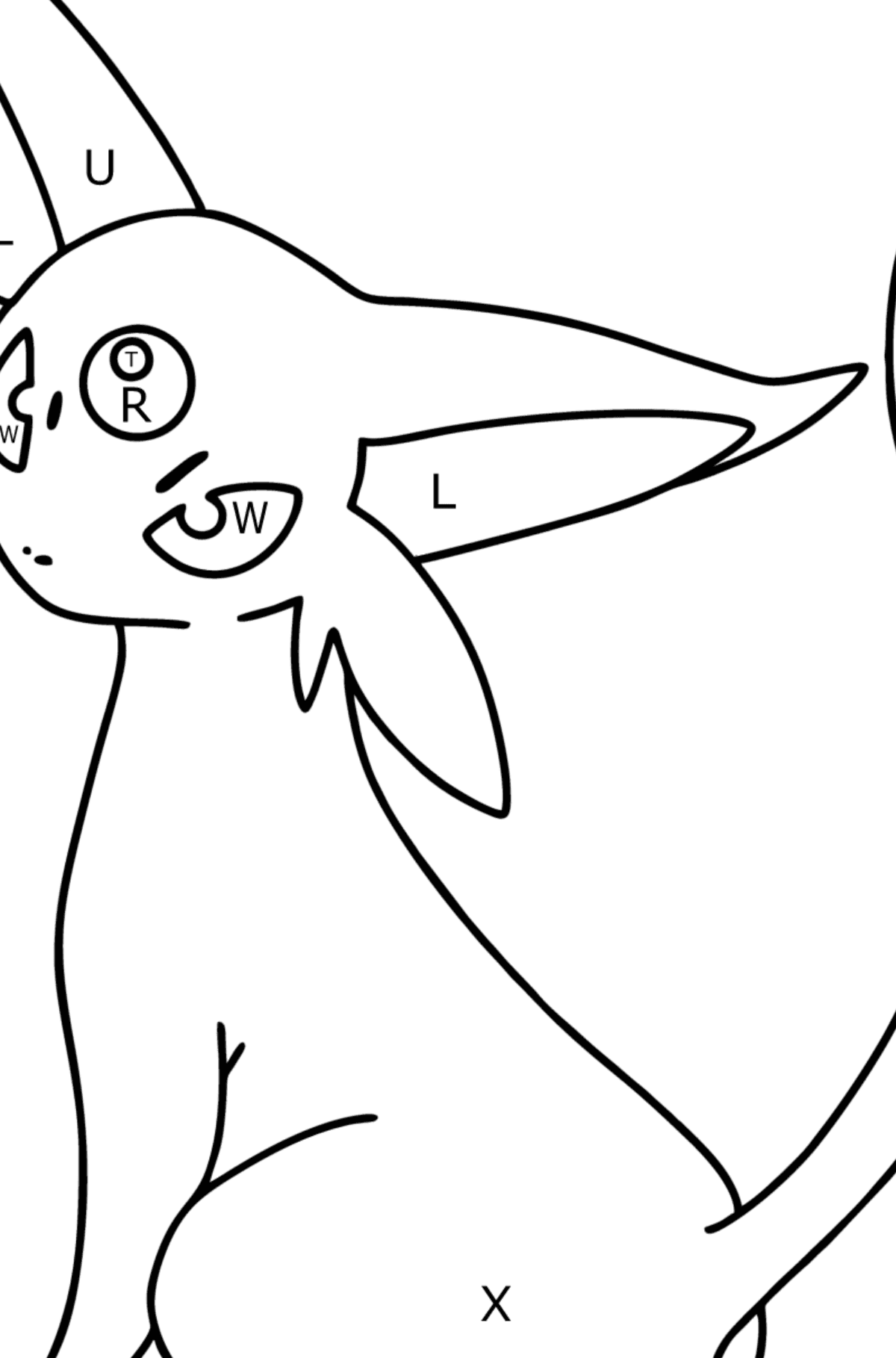 Pokemon go espeon coloring page â online and print for free