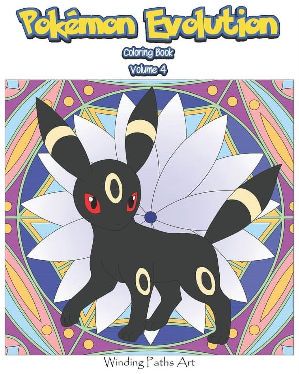 Pokemon pokemon evolution coloring book pokemon coloring pages with detailed backgrounds for children and teens series paperback