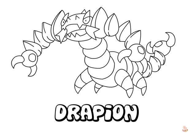 Pokemon drapion coloring pages fun and creative activities