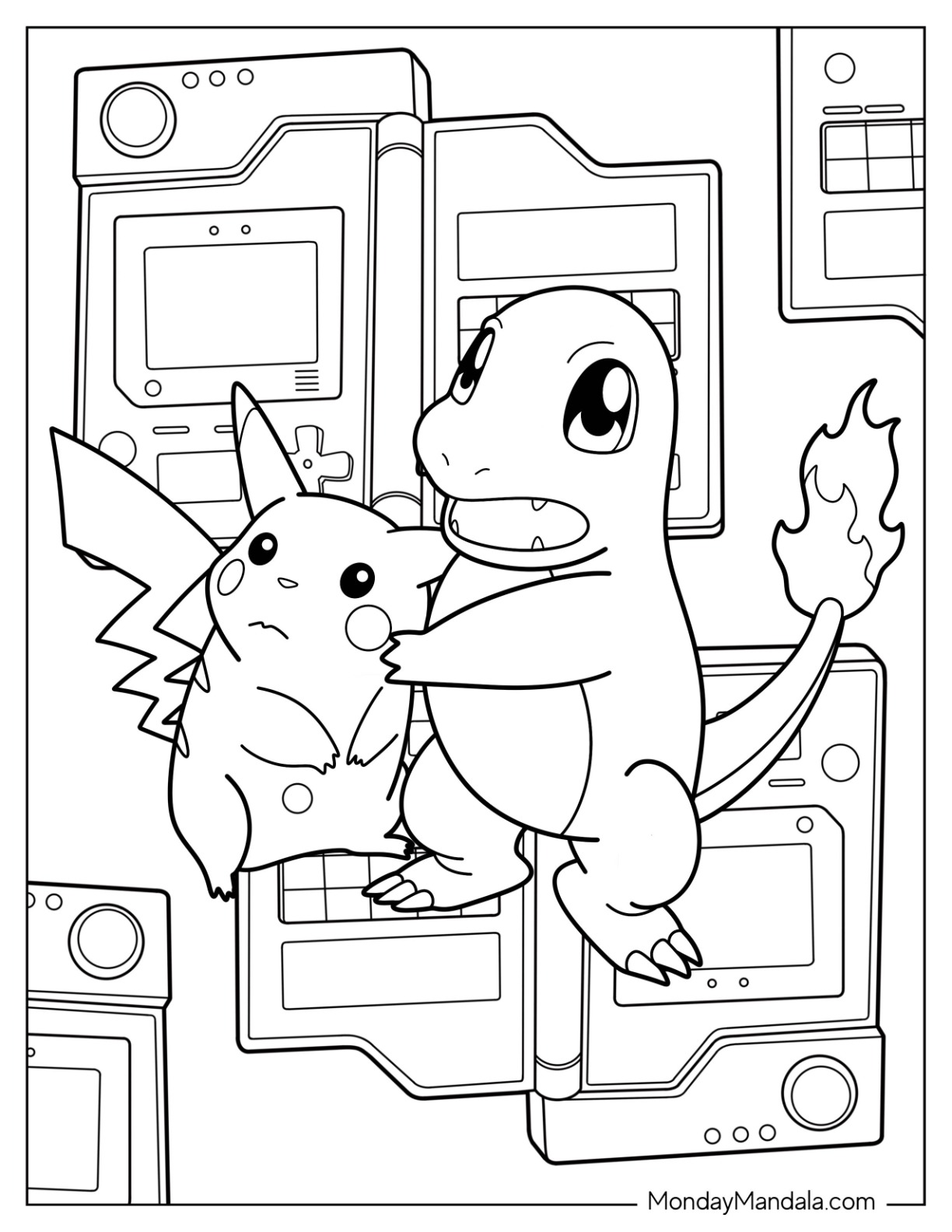 Charmander coloring pages free pdf printables