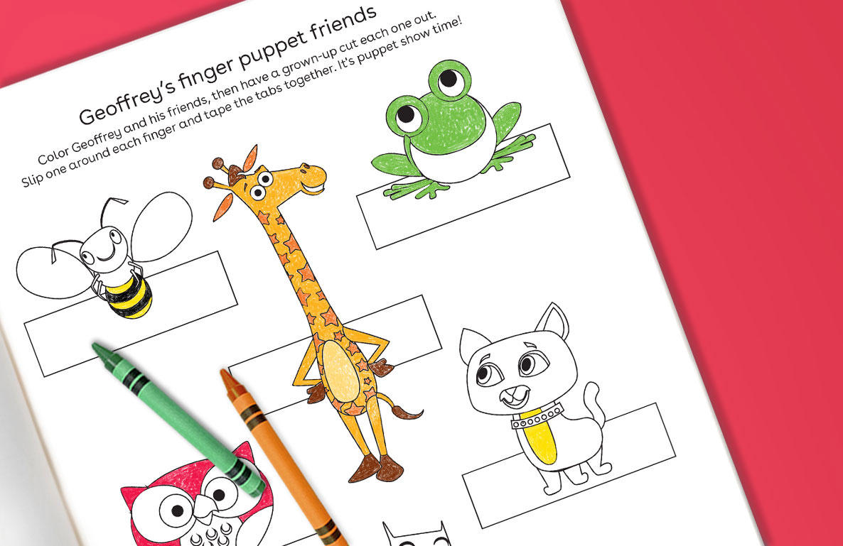 Geoffreys finger puppet friends printable toys r us