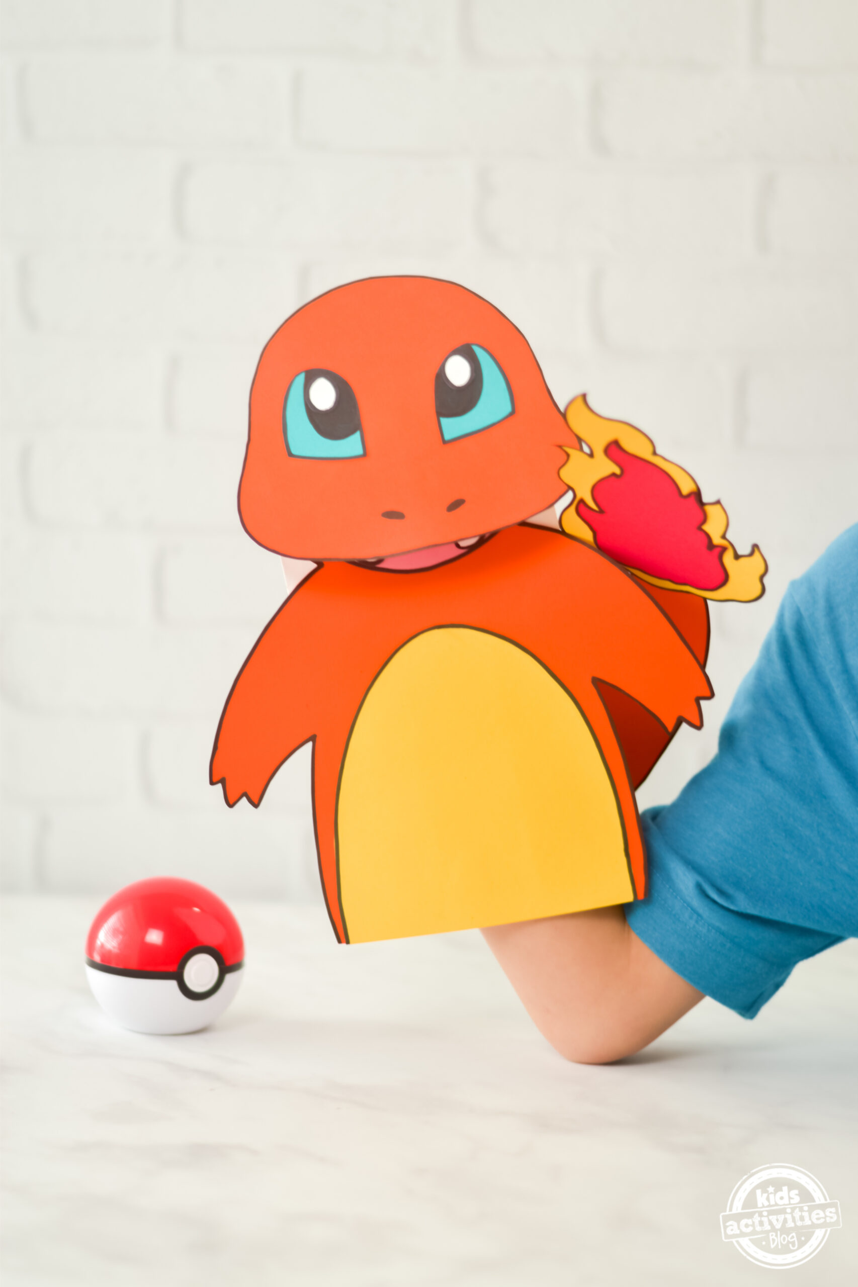 Charmander puppet an easy pokemon puppet craft for kids