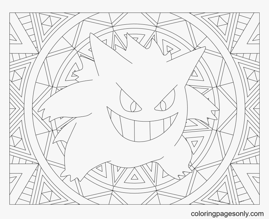 Gengar coloring pages