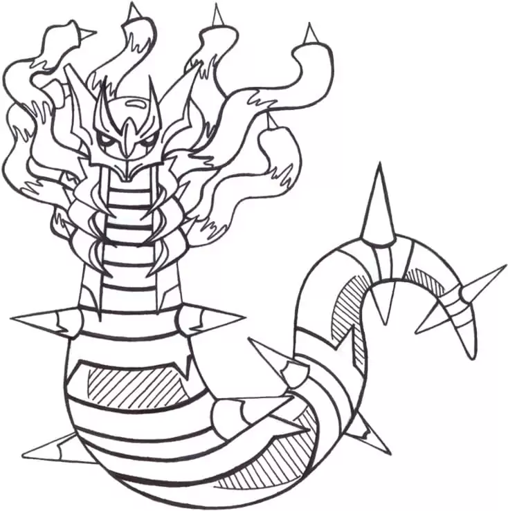 Giratina to color coloring page