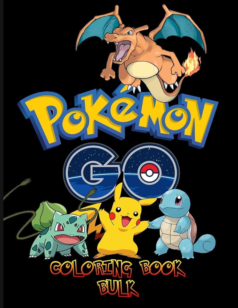 Pokemon go coloring book bulk pokemon coloring book fun coloring pages featuring your favorite pokemon and battle scenes by press creative art