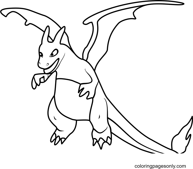 Charizard pokemon go coloring page