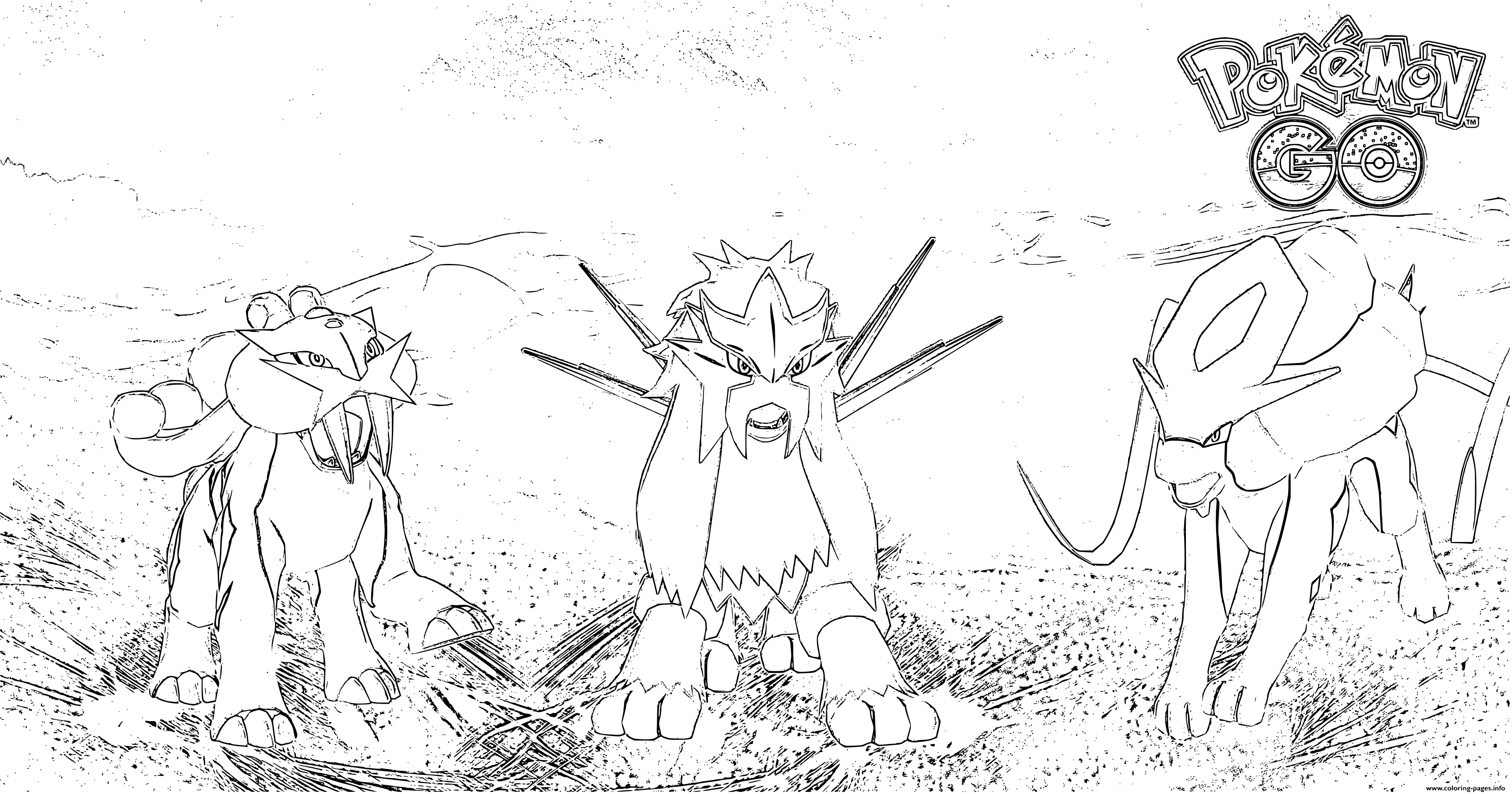 Pokemon go legendary coloring page printable