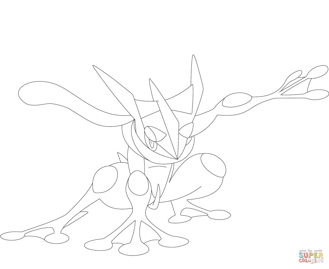 Greninja coloring page free printable coloring pages
