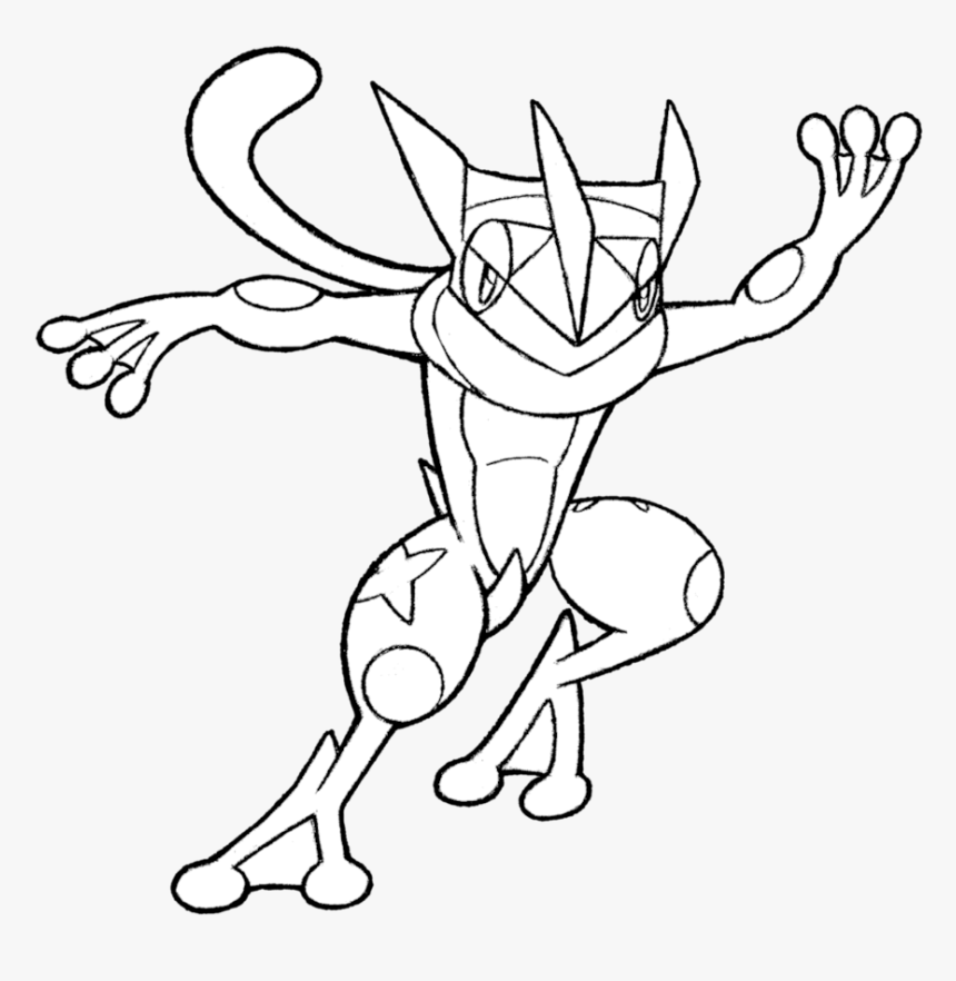 Greninja pokemon coloring page