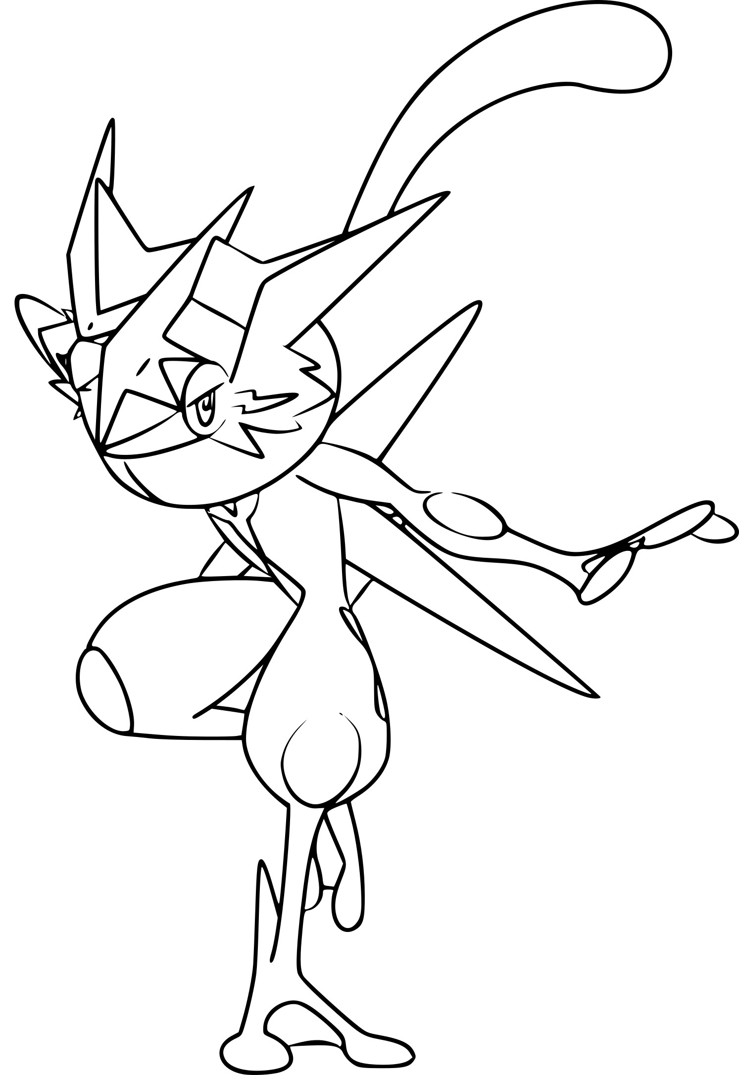 Pokemon greninja coloring page