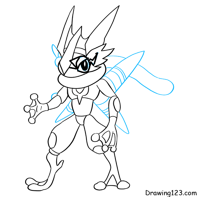 Pokemon ash greninja drawing tutorial