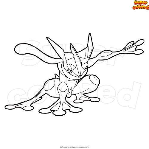 Coloring page pokemon greninja