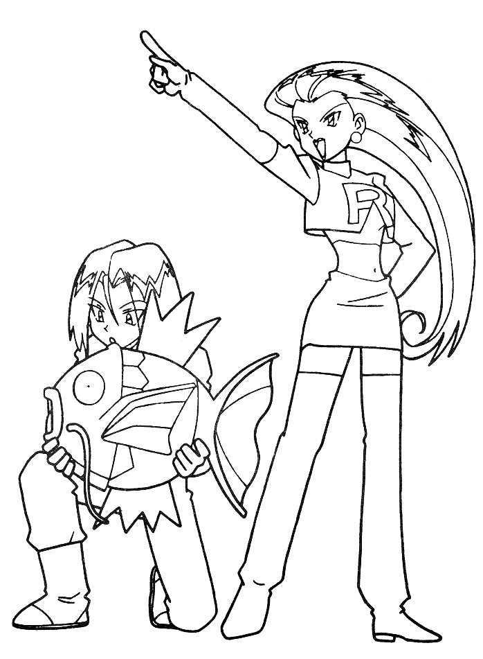 Team rocket coloring pages