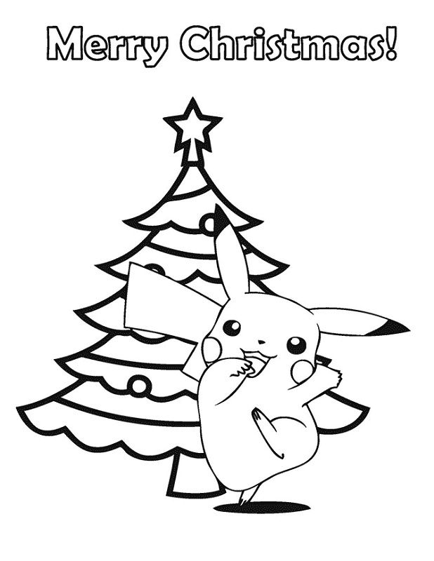 Pokemon christmas coloring pages pikachu pokemon coloring pages christmas coloring pages christmas pokemon