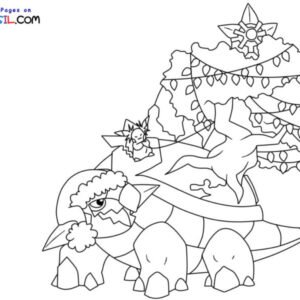 Pokemon christmas coloring pages printable for free download