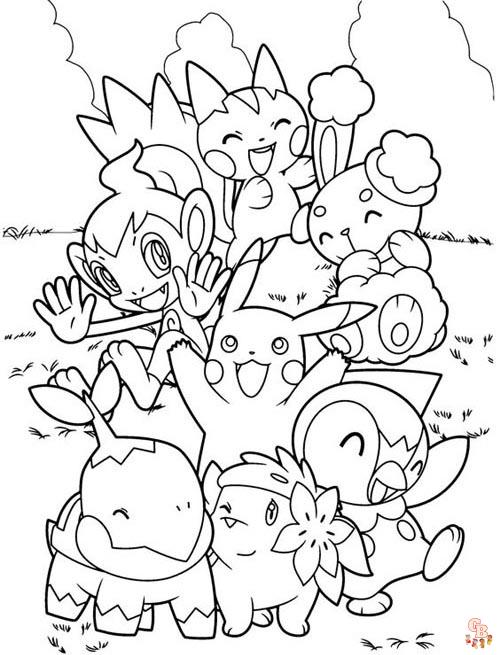 Pokemon christmas coloring pages free printablefor kids