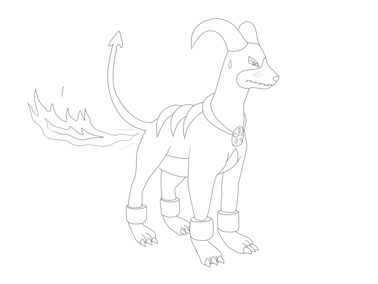 Houndoom poot by darktype