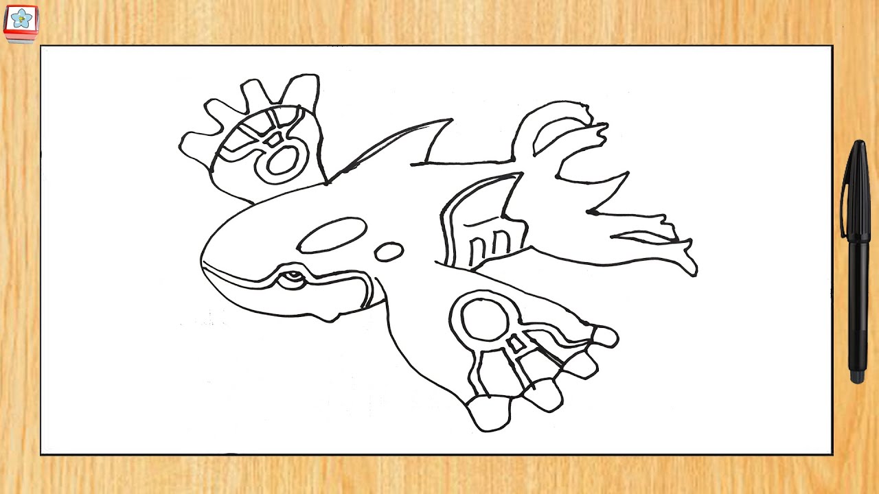 Váº pokeon váº pokeon huyán thoáºi kyogre how to draw pokeon legendary kyogre