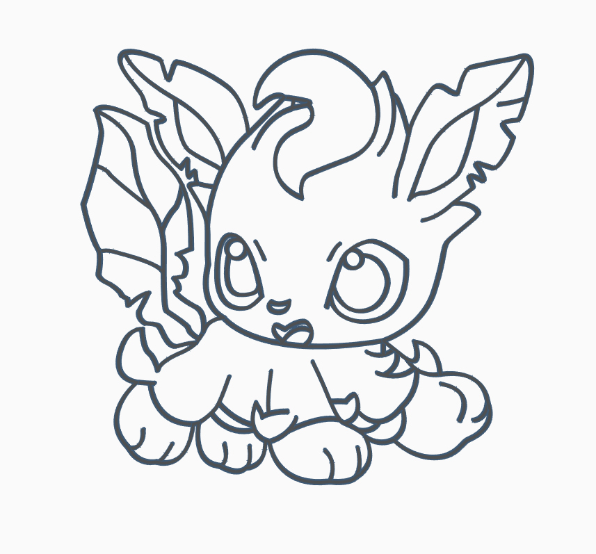 Stl file leafeon pokemon anime chibi cookie cutter ðãd printing idea to downloadãcults