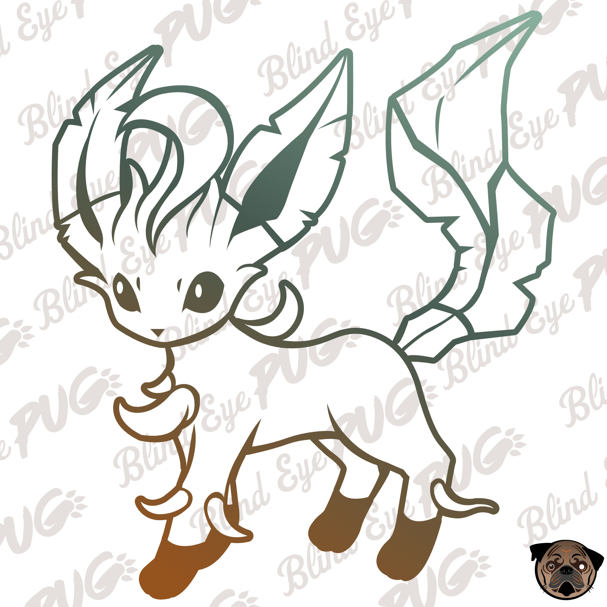 Leafeon svg flat pokemon smash brother eevee pikachu ashecatch them allpokãmon themed party car decal