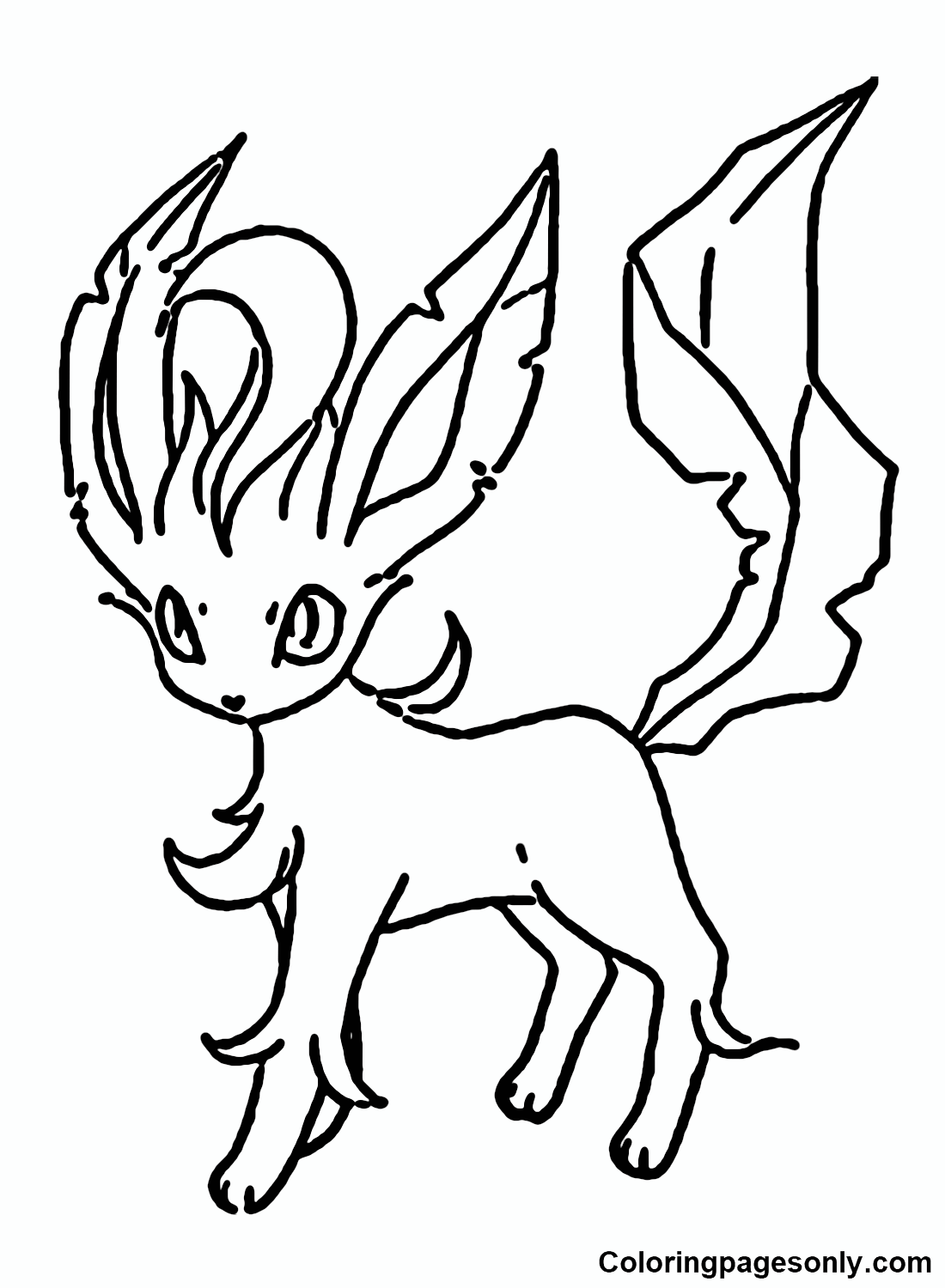 Leafeon coloring pages printable for free download