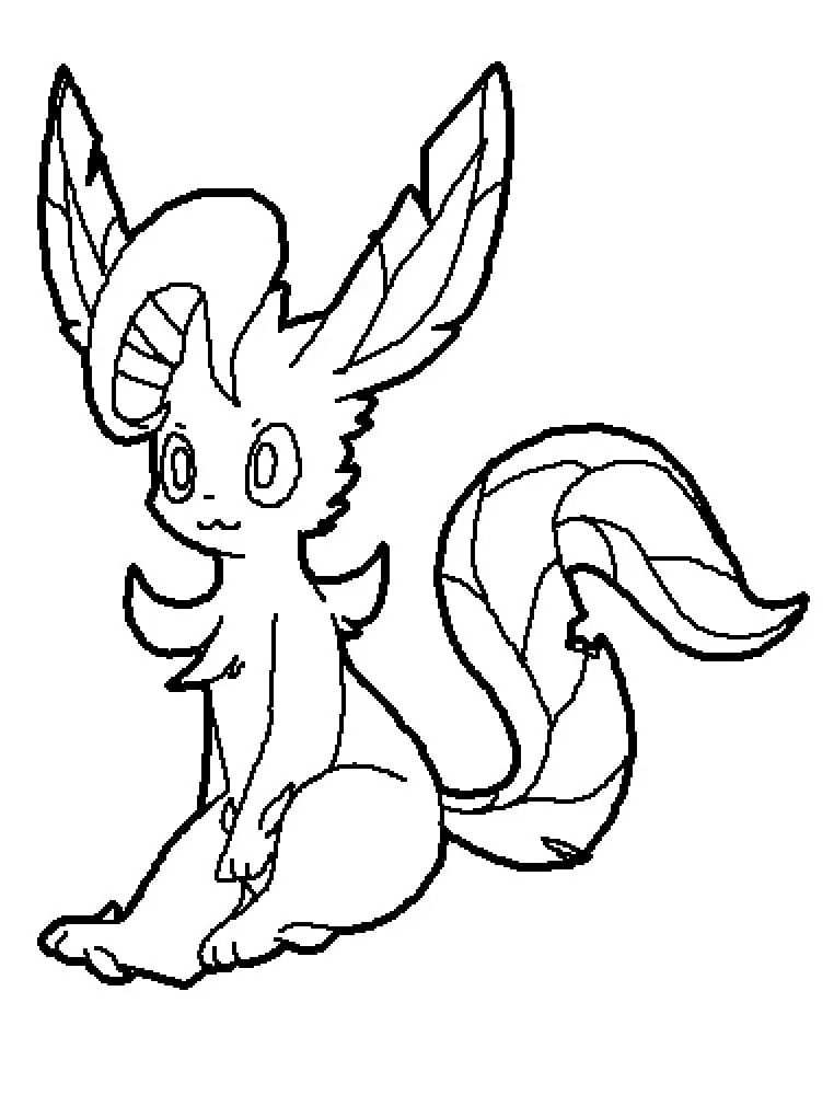 Adorable leafeon pokemon fãrbung seite