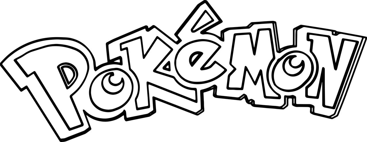 Pokemon logo coloring page by youtubeguytheartist on