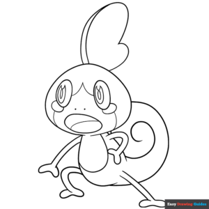 Sobble pokãmon coloring page easy drawing guides