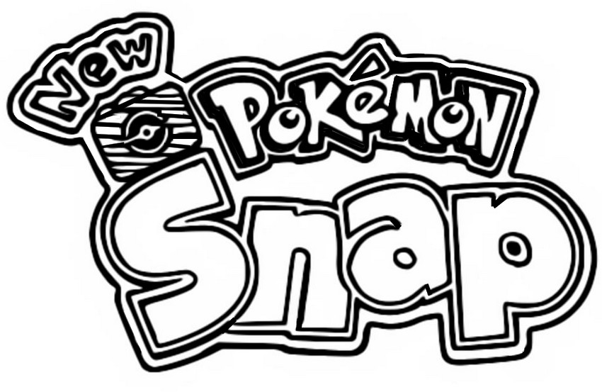 Coloring page new pokãmon snap logo