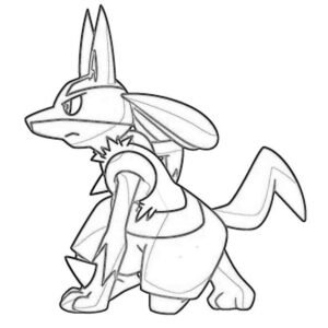 Lucario coloring pages printable for free download