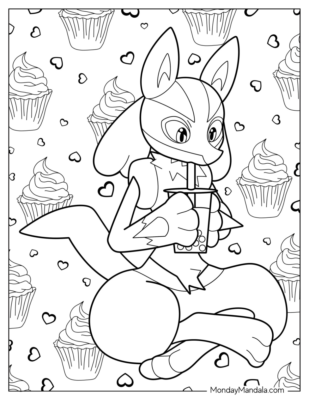 Lucario coloring pages free pdf printables