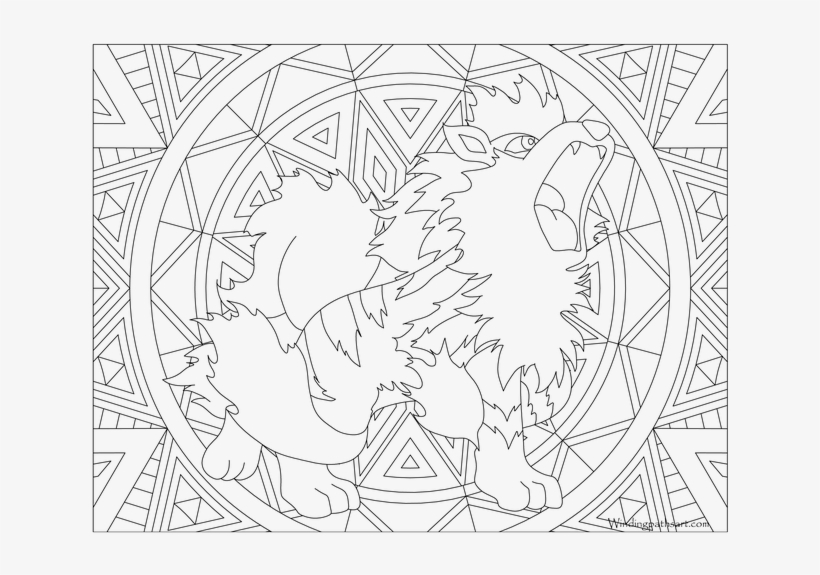 Pokemon growlithe coloring pages