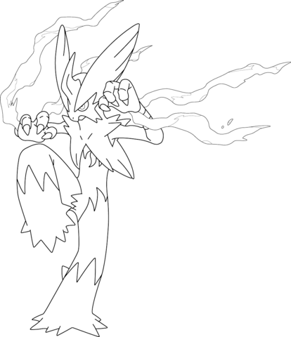 Mega blaziken pokemon coloring page free printable coloring pages