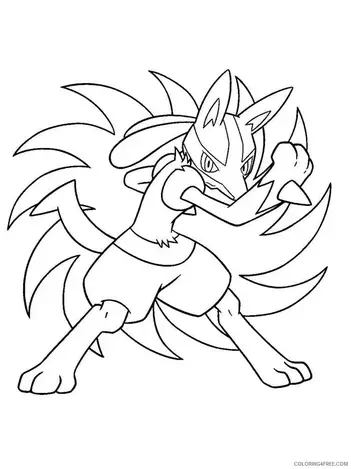 Creative lucario coloring pages for pokemon fans