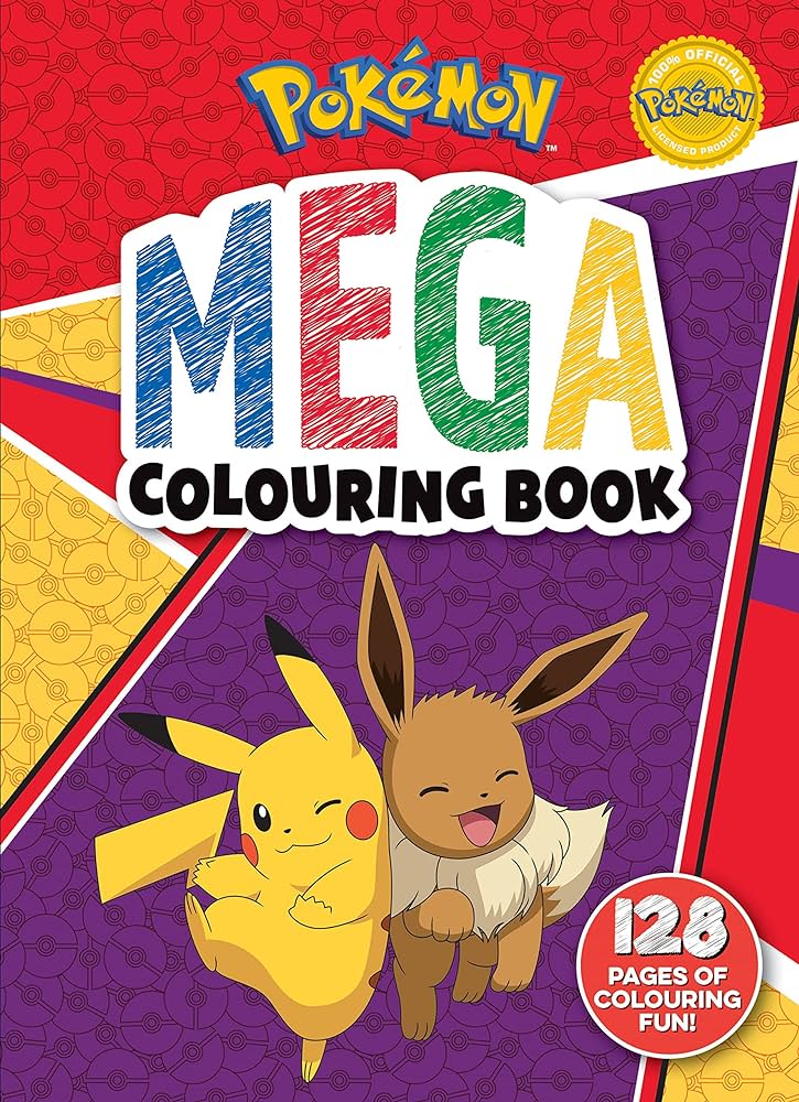 Pokemon mega colouring book rosie smith books