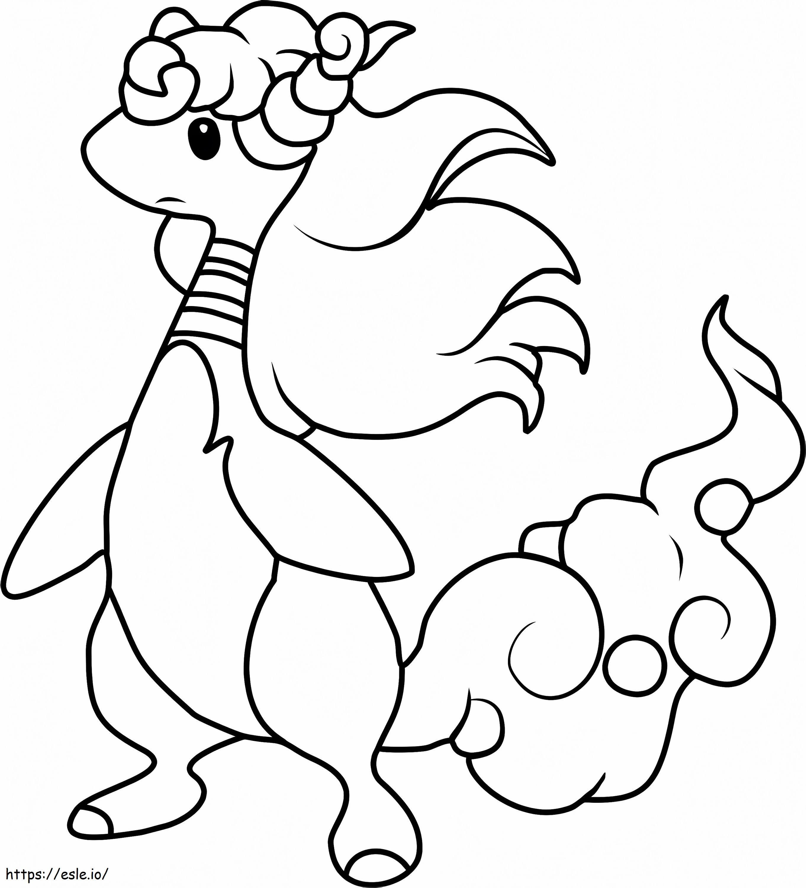Mega ampharos pokemon coloring page
