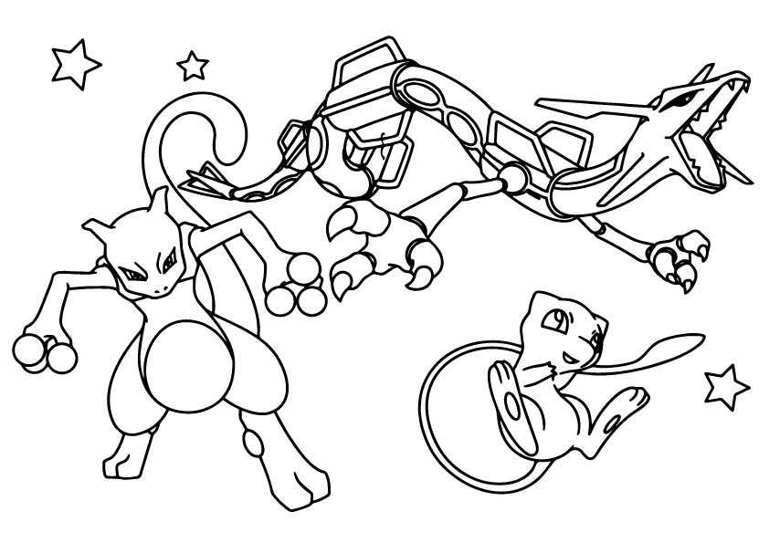 Pokemon mew coloring page