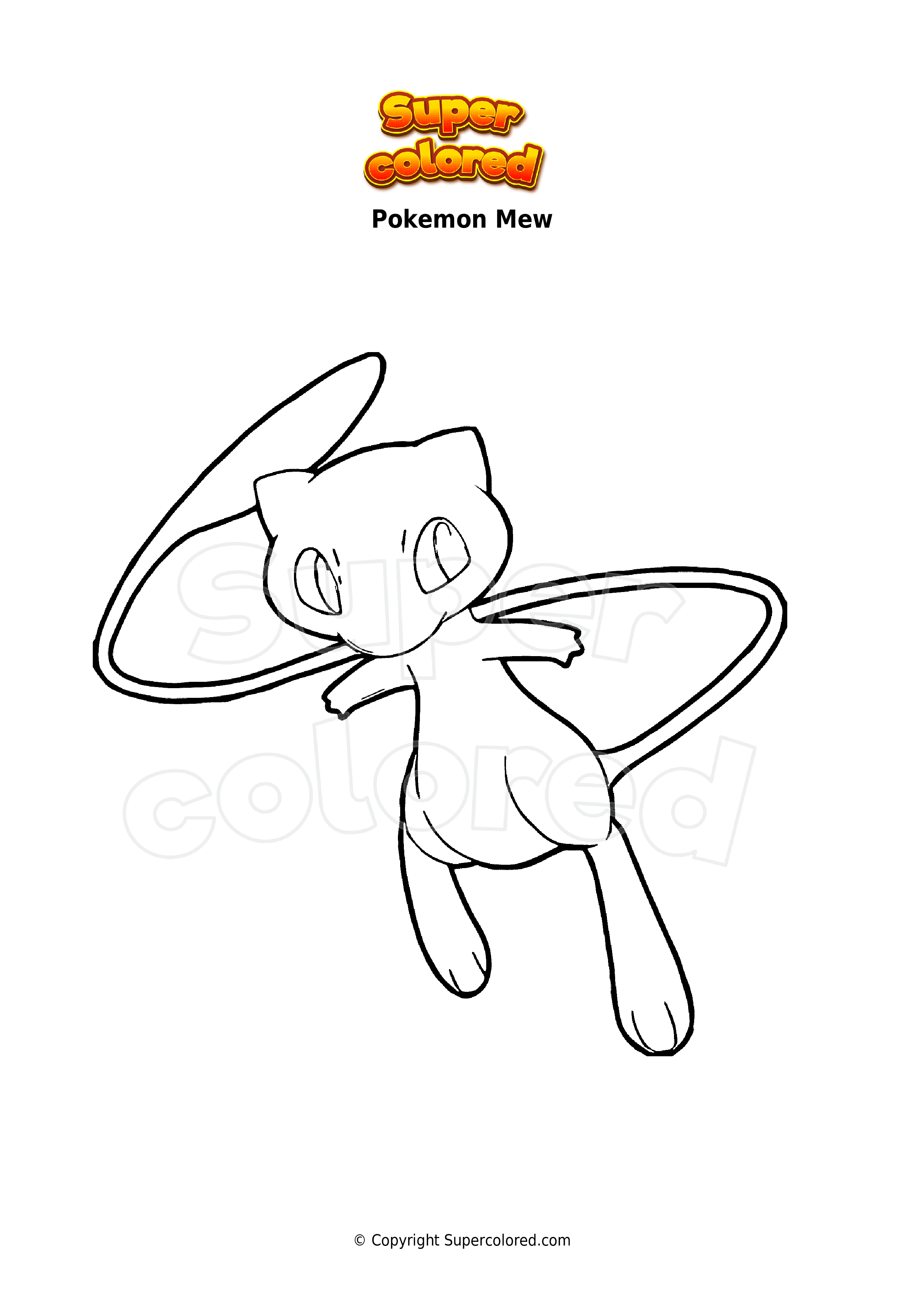 Coloring page pokemon mew