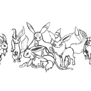 Eevee pokemon coloring pages printable for free download